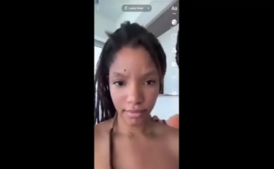 Halle Bailey Bare Shoulders