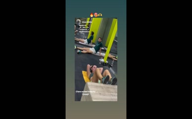 Klodiana Malluta Gym Workout Revealing Cleavage