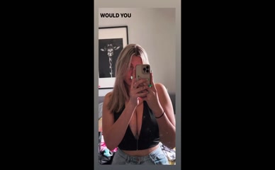 Anabel Kloe Lamarche Mirror Selfie Cleavage Reveal