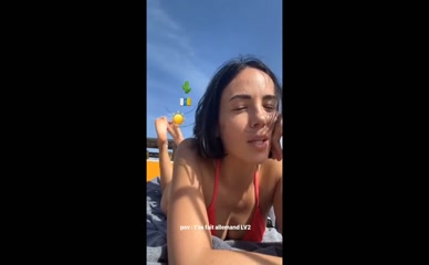 Agathe Auproux Cleavage Bikini Top