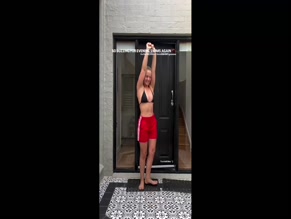 Sydney Sky's Pre-Swim Stretch