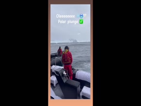 Caroline Garcia Polar Plunge Bikini Jump