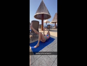 Bella Thorne Bikini Leg Raises.