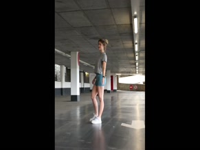 Model Mira Ass Display in Gym Shorts