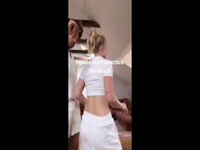 Zara Larsson twerks in crop top.