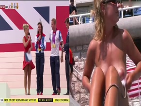 Helen Skelton topless, exposed breasts