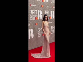 Charli XCX sheer dress nipple slip
