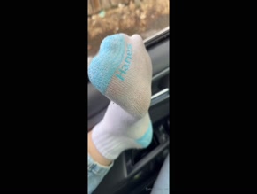 SammySole socked foot car mirror fetish
