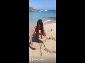 Claudia Magnabosco Bikini Beach Sand Art