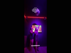 getfitbyline hot female showing her cleavage while dancing