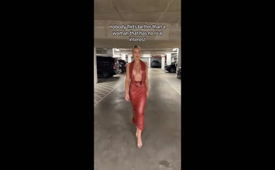 Tallia Storm's Bare Tits in Red Dress
