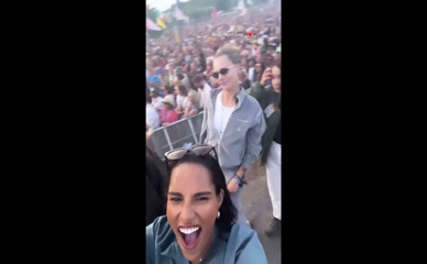 Anya Taylor-Joy nipple slip at music festival