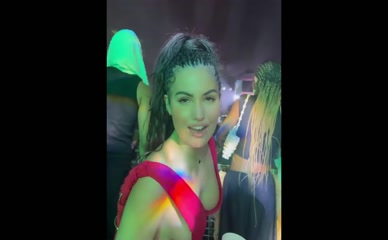 Mabel cleavage slip at party