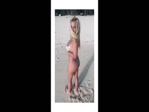 Britney Spears nude beach selfie.