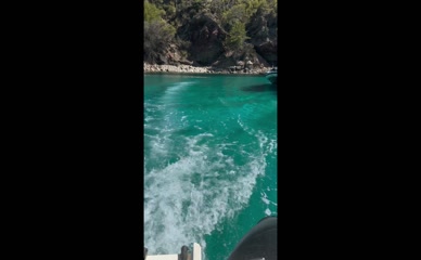 Jenny Powell's bikini boat trip.