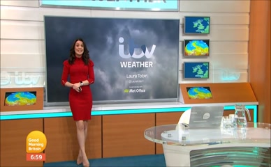 Laura Tobin Red Dress Ass Legs.