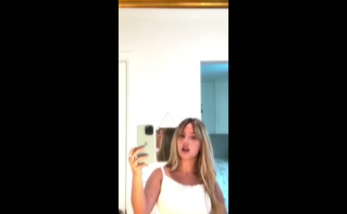 Kenzie Ziegler White Tank Top Mirror Selfie