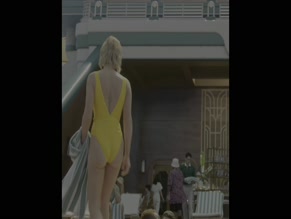 Violett Beane ass in yellow swimsuit