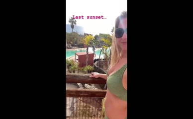 Gemma Atkinson Bikini Balcony View