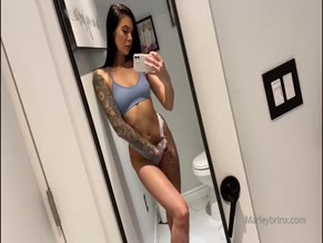 Marleybrinx bathroom mirror lingerie selfie.
