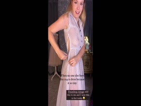 Nikki Harding visible nipples and pubic outline through sheer garment.