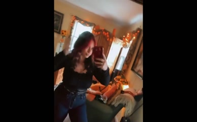 Ali Cortese mirror selfie cleavage tease