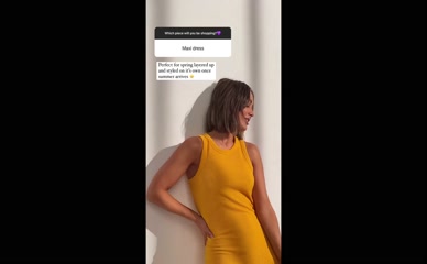 Frankie Bridge Tight Yellow Dress Cameltoe