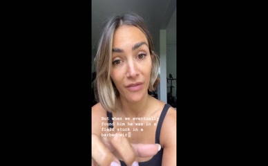 Frankie Bridge's Dog's Barbed Wire Injury