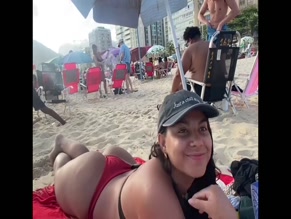 Maria Clara Chaves bikini ass on beach