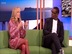 Fearne Cotton Red Tights Crotch View