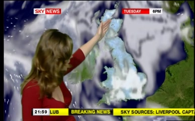Local TV Presenters: Weather Girl Cleavage.