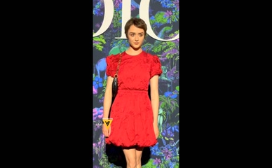 Maisie Williams red dress Dior event