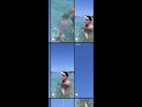 Anabel Hernandez pink thong bikini exposing breasts and buttocks