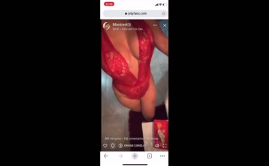 Monicest Red Lingerie Ass and Tits Display