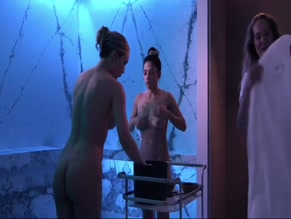 Amber Goldfarb bare breasts and full buttocks exposed in spa