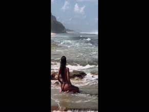 Katerina Firsa Ass Beach Kneeling