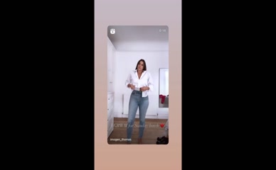 Imogen Thomas Shirt Lift Tease