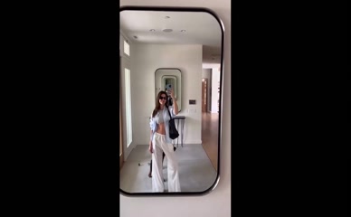 Kendall Jenner mirror selfie bra top midriff