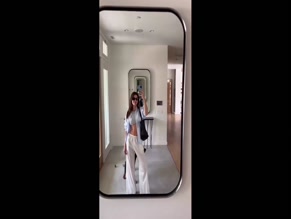 Kendall Jenner mirror selfie bra top midriff