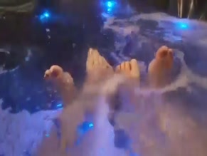 Feet in hot tub.