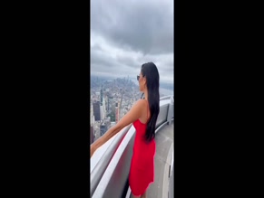 Nicole Scherzinger Red Dress Cleavage