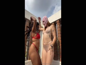 h0rnyhazel420 Masked Lingerie Dance