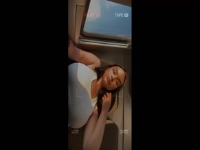 Lucile's Big Tits on Train