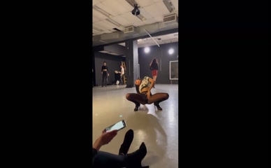 Shira Mosi twerks in fishnets and heels