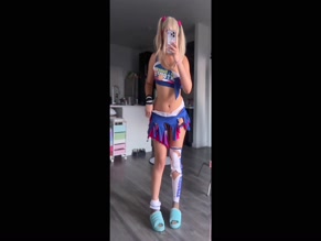 Akakumiu's tits and pussy in cheerleader cosplay