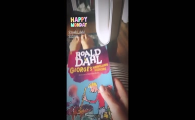 Lisa Snowdon's Bare Feet and Roald Dahl Book.