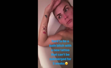 Busy Philipps Bathtub Tattoo Tease