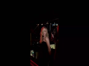 Peyton List strapless dress cleavage tease