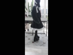 smexyoracle maid cosplay thigh highs