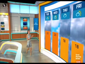 Laura Tobin weather girl legs dress
